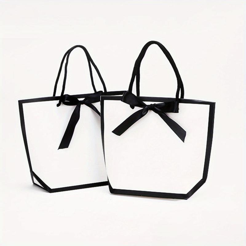 5pcs Fresh Cardboard Tote Bags for Kids' Parties