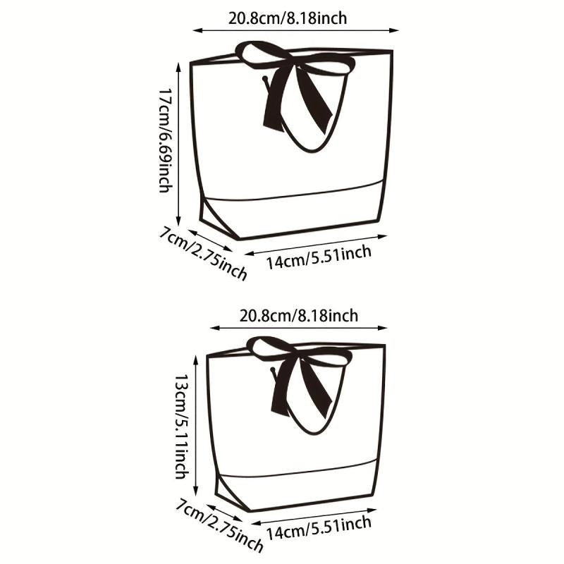 5pcs Fresh Cardboard Tote Bags for Kids' Parties