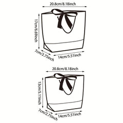5pcs Fresh Cardboard Tote Bags for Kids' Parties