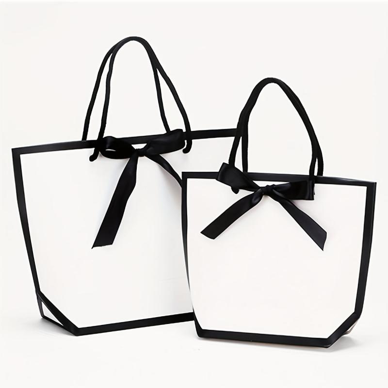 5pcs Fresh Cardboard Tote Bags for Kids' Parties