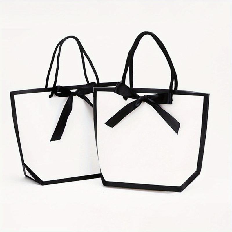 5pcs Fresh Cardboard Tote Bags for Kids' Parties