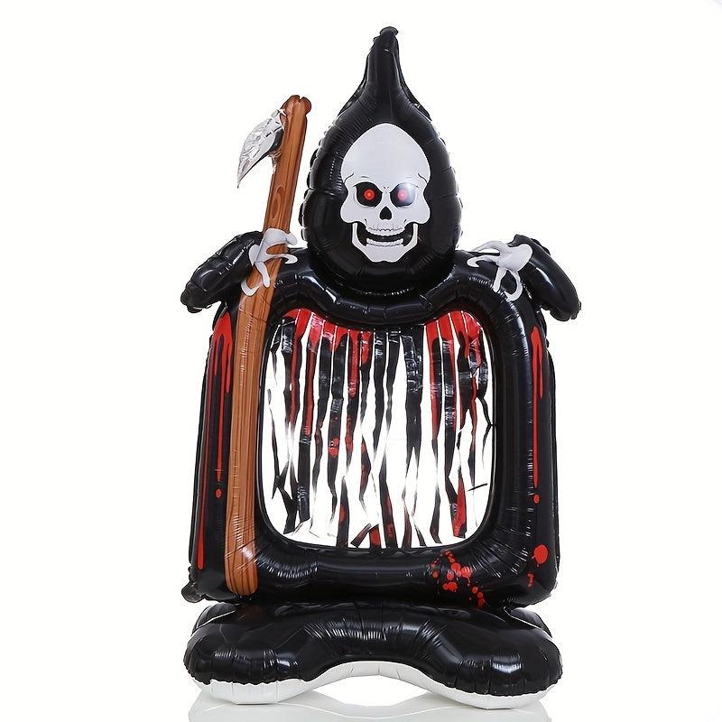Halloween Party Scene Layout Base Skull Picture Frame Balloon