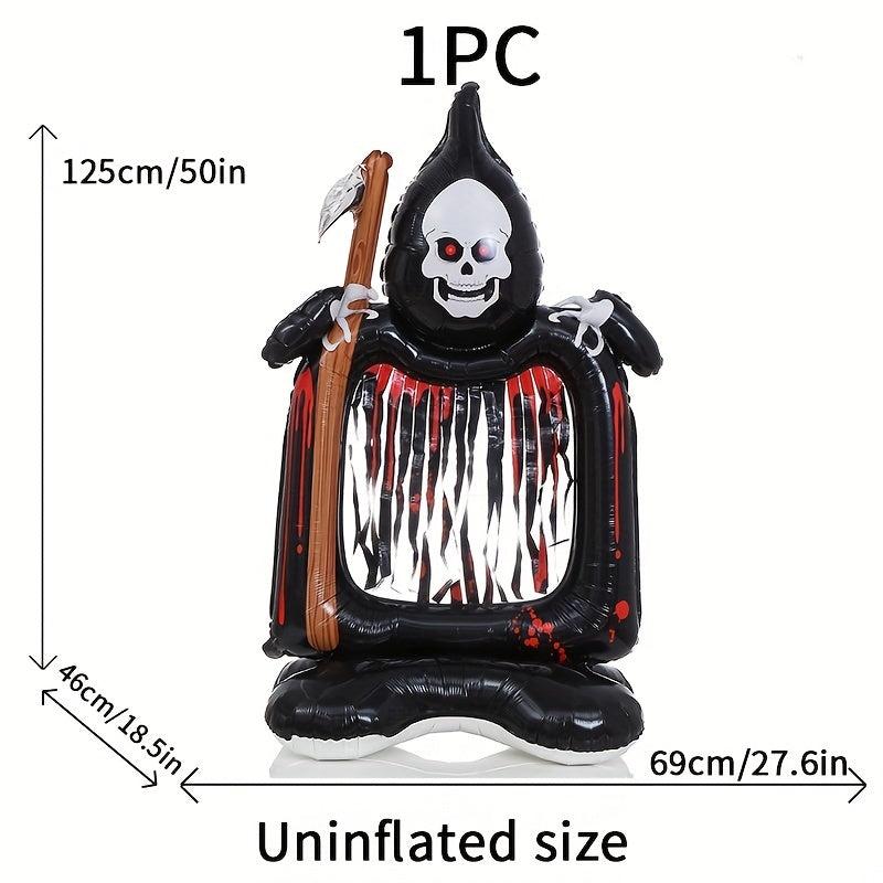 Halloween Party Scene Layout Base Skull Picture Frame Balloon