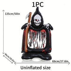 Halloween Party Scene Layout Base Skull Picture Frame Balloon