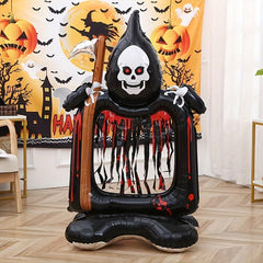 Halloween Party Scene Layout Base Skull Picture Frame Balloon