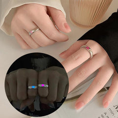 Adjustable Love Luminous Couple Ring Heart Shaped Ring
