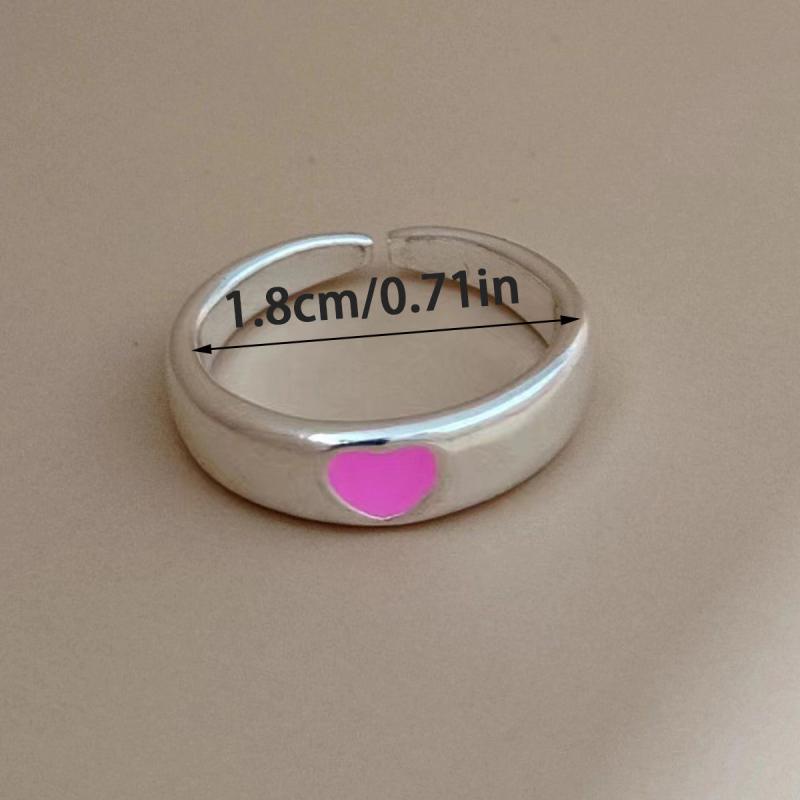 Adjustable Love Luminous Couple Ring Heart Shaped Ring