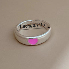 Adjustable Love Luminous Couple Ring Heart Shaped Ring