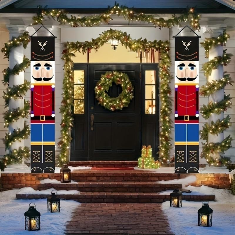 Nutcracker Christmas Decorations Outdoor Xmas Decor Life Size Soldier Model