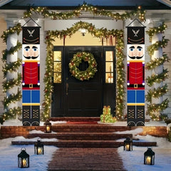 Nutcracker Christmas Decorations Outdoor Xmas Decor Life Size Soldier Model