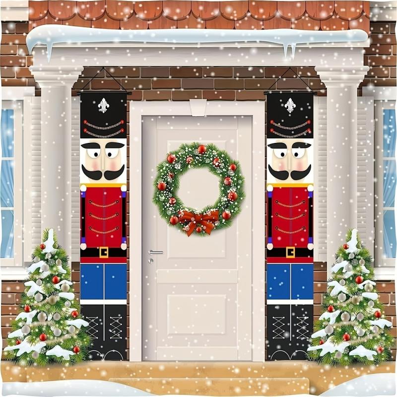 Nutcracker Christmas Decorations Outdoor Xmas Decor Life Size Soldier Model