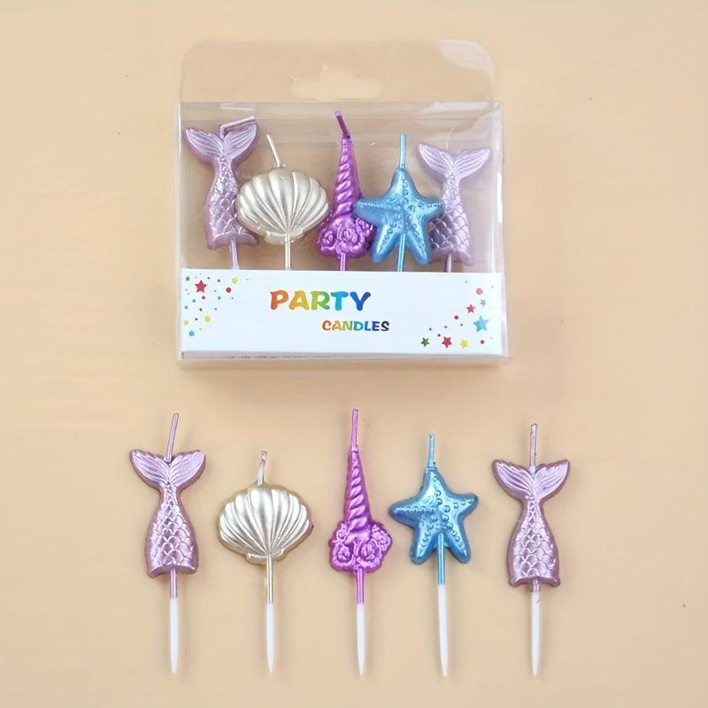 Mermaid Ocean Theme Birthday Candle Set