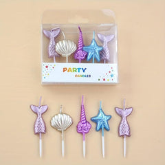 Mermaid Ocean Theme Birthday Candle Set