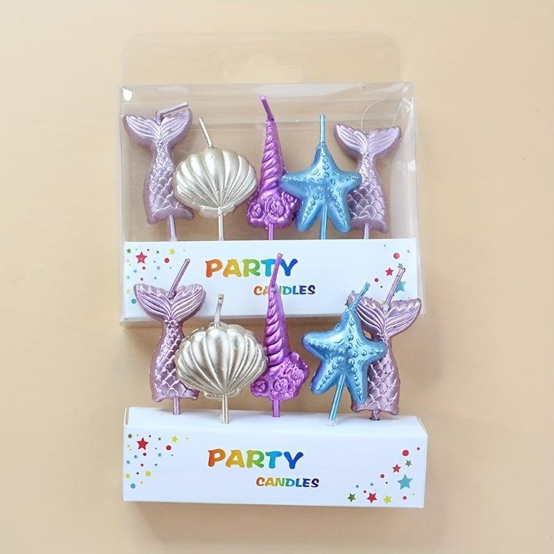 Mermaid Ocean Theme Birthday Candle Set