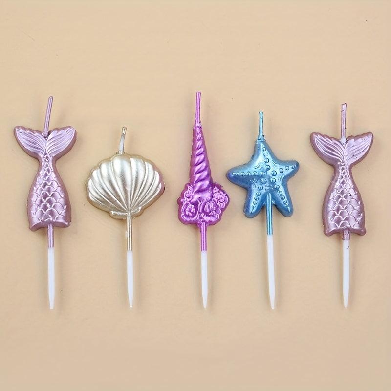 Mermaid Ocean Theme Birthday Candle Set
