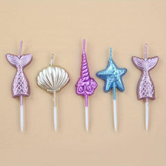 Mermaid Ocean Theme Birthday Candle Set