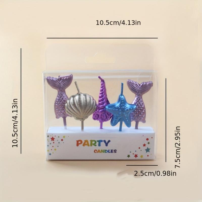 Mermaid Ocean Theme Birthday Candle Set