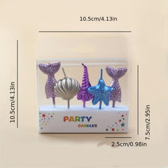 Mermaid Ocean Theme Birthday Candle Set