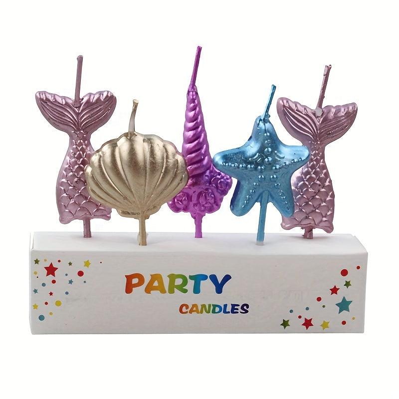 Mermaid Ocean Theme Birthday Candle Set