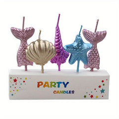 Mermaid Ocean Theme Birthday Candle Set