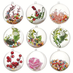 10pcs Transparent Plastic Christmas Ball for Decoration