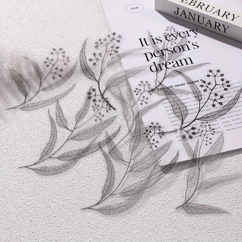 10 Sheets Plant Leaf Veins Hand Account Decoration Stickers