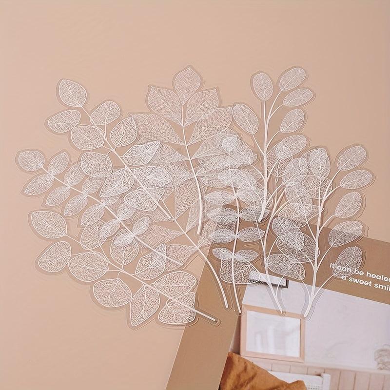 10 Sheets Plant Leaf Veins Hand Account Decoration Stickers