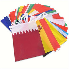 32 National Flags World Theme Party Decor Double sided Fabric Flags