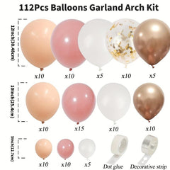 112pcs Blush Pink Balloons Garland Kit for Party Decor