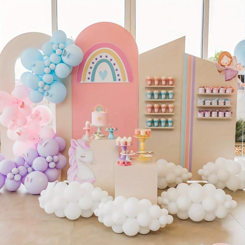 Pastel Macaron Rainbow Balloon Arch Kit for Wedding and Party Decor
