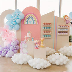 Pastel Macaron Rainbow Balloon Arch Kit for Wedding and Party Decor