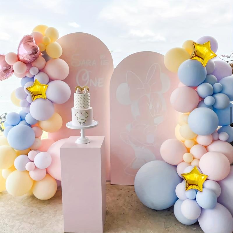Pastel Macaron Rainbow Balloon Arch Kit for Wedding and Party Decor