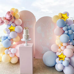 Pastel Macaron Rainbow Balloon Arch Kit for Wedding and Party Decor