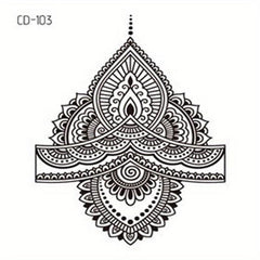Vintage Exotic Flower Tattoo Sticker - Fashionable Design