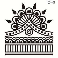 Vintage Exotic Flower Tattoo Sticker - Fashionable Design