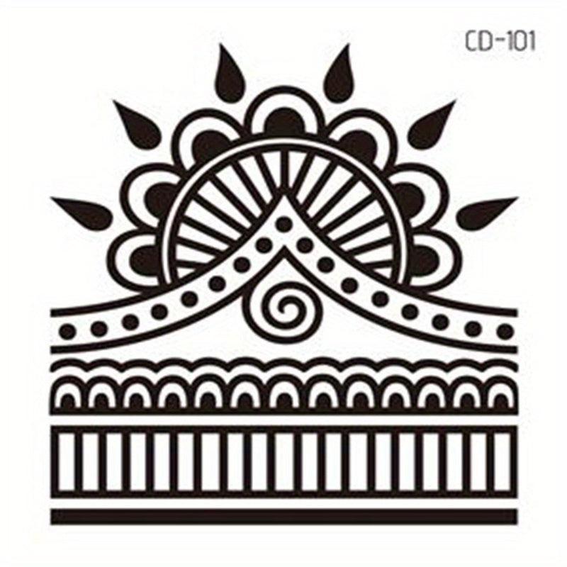 Vintage Exotic Flower Tattoo Sticker - Fashionable Design