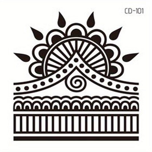 Vintage Exotic Flower Tattoo Sticker - Fashionable Design