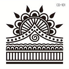 Vintage Exotic Flower Tattoo Sticker - Fashionable Design