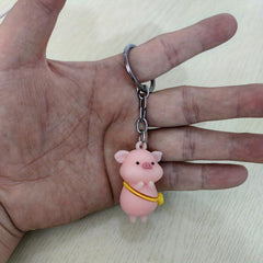 Pig Zipper Charm Key Chain Piglet Keychain Pig Bag Charm Christmas Birthday Gift