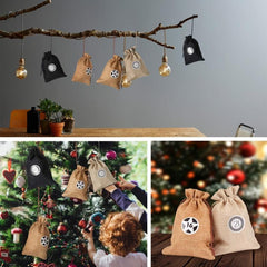 Christmas Advent Calendar 24 Days Countdown Bags Set