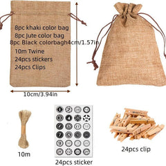 Christmas Advent Calendar 24 Days Countdown Bags Set