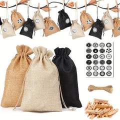 Christmas Advent Calendar 24 Days Countdown Bags Set