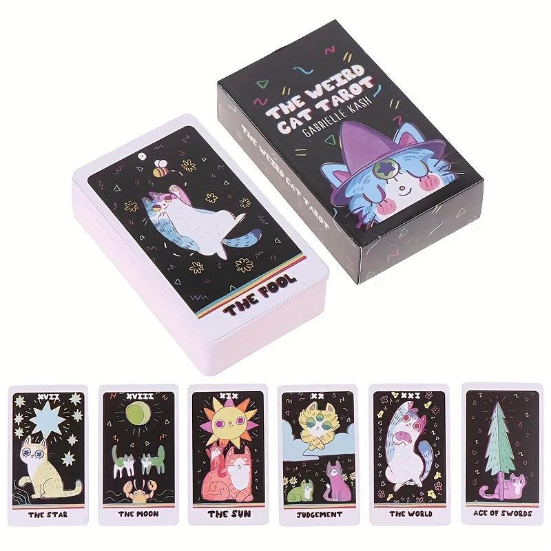Weird Cat Tarot Cards - Fun Tarot Oracle Deck for Beginners