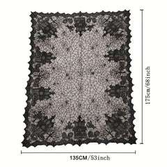 Halloween Tablecloth Gothic Lace Spider Web Table Cover