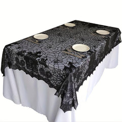 Halloween Tablecloth Gothic Lace Spider Web Table Cover