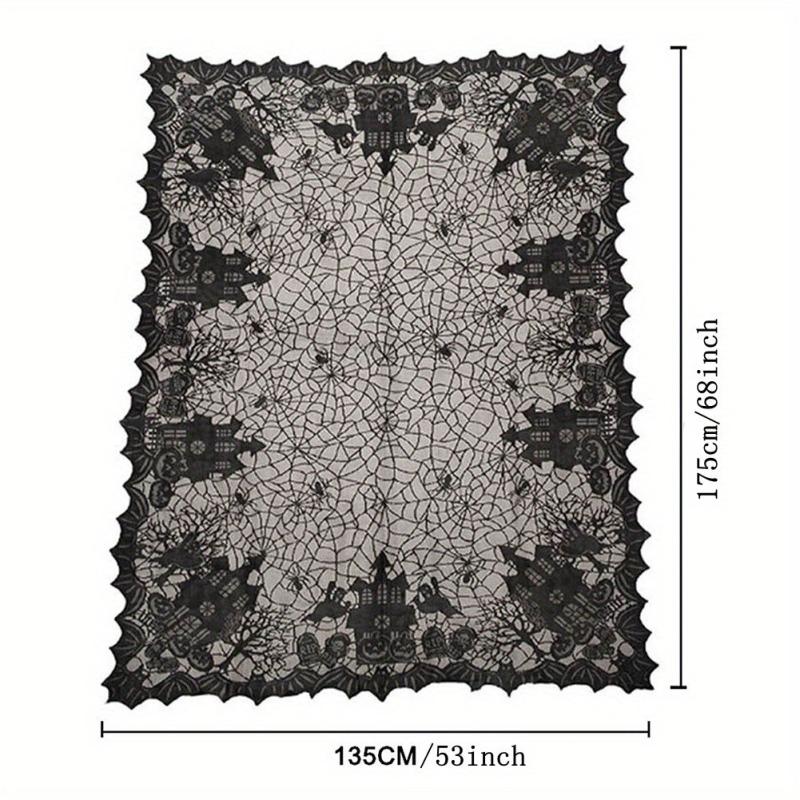 Halloween Tablecloth Gothic Lace Spider Web Table Cover