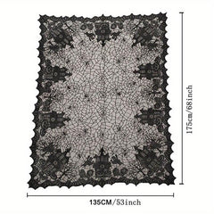 Halloween Tablecloth Gothic Lace Spider Web Table Cover