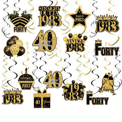 Happy Birthday Pendant Set Spiral Balloon Decoration