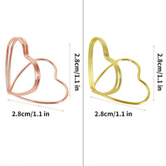 Double Heart Metal Memo Holder for Wedding Card Display