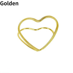 Double Heart Metal Memo Holder for Wedding Card Display